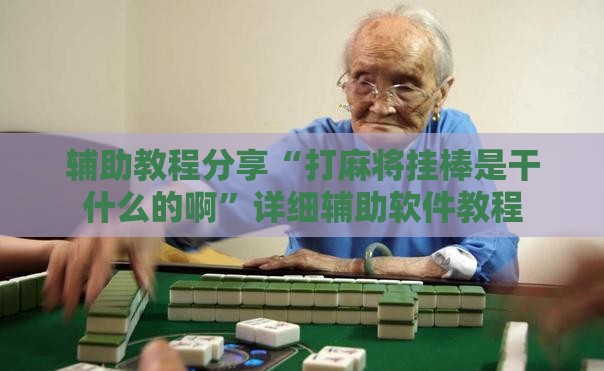 辅助教程分享“打麻将挂棒是干什么的啊	”详细辅助软件教程